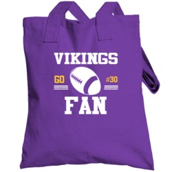 Cj Ham # 30 Minnesota Football Go Team Fan Sports Totebag