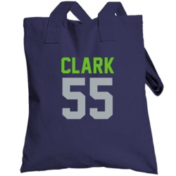 Frank Clark # 55 Jersey Back Seattle Football Team Fan For Navy Toteba