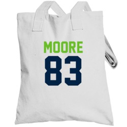 David Moore # 83 Jersey Back Seattle Football Team Fan For White Toteb