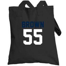 Jayon Brown # 55 Jersey Back Tennessee Football Team Fan For Lt Blue T
