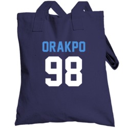 Brian Orakpo # 98 Jersey Back Tennessee Football Team Fan For Navy Tot