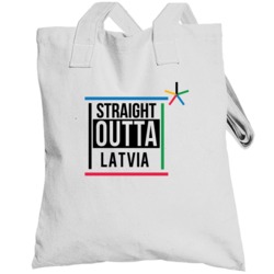Straight Outta Latvia Pyeongchang 2018 Winter Olympics Totebag
