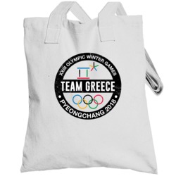 Team Greece Pyeongchang 2018 Winter Olympic Games Country Fan Totebag