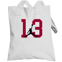 Bam Adebayo #13 Miami Basketball Silhouette Player Sports Fan Totebag