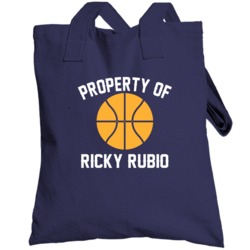 Ricky Rubio Property Of Utah Basketball Sports Athlete Totebag