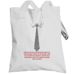 Tie Fight Club You're Not Your Job Movie Quote Totebag