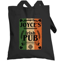 Irish Pub Sign Custom St Patricks Day First Name Ireland Pride Totebag