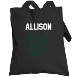Jersey Back Geronimo Allison Green Bay Football Team Fan For Gold Tote