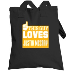 This Guy Loves Justin Mccray Green Bay Football Team Fan Totebag