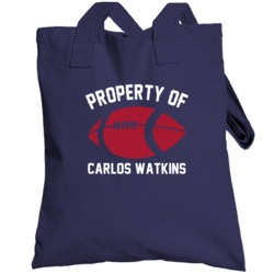 Property Of Carlos Watkins Houston Football Team Fan Totebag