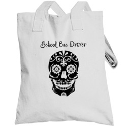 School Bus Driver Skull Design Cool Totebag