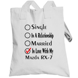 Mazda Rx-7 Single Married In Love With My Car Funny Car Lovers Totebag