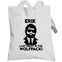 Last Night In The Wolf Pack Bachelor Party Customizable Totebag