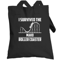 I Survived The Mako Roller Coaster Fan Totebag