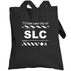 Flight To Salt Lake City Ut Slc Airport Ticket Totebag