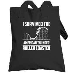 I Survived The American Thunder Roller Coaster Fan Totebag