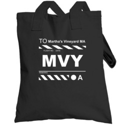 Flight To Martha's Vineyard Ma Mvy Airport Ticket Totebag