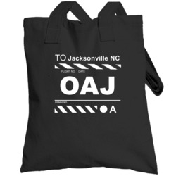 Flight To Jacksonville Nc Oaj Airport Ticket Totebag