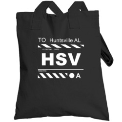 Flight To Huntsville Al Hsv Airport Ticket Totebag