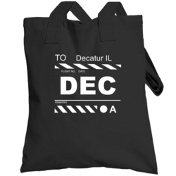 Flight To Decatur Il Dec Airport Ticket Totebag