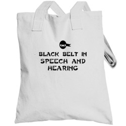 Black Belt In Speech And Hearing School Subject Totebag