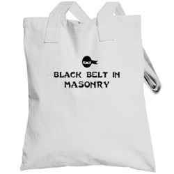 Black Belt In Masonry School Subject Totebag