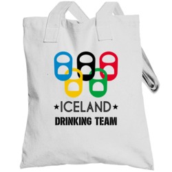 Drinking Team Olympic Ring Beer Tab Games Customizable Totebag
