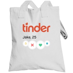 Tinder Customizable Dating App Totebag