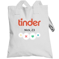 Tinder Customizable Dating App Totebag