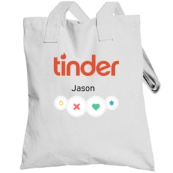 Tinder Customizable Dating App Totebag