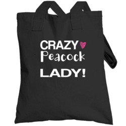 Peacock Crazy Animal Lady Totebag