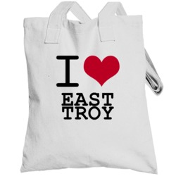 East Troy I Love Heart Texas Totebag
