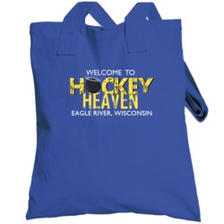 Welcome To Hockey Heaven Eagle River Wisconsin Totebag