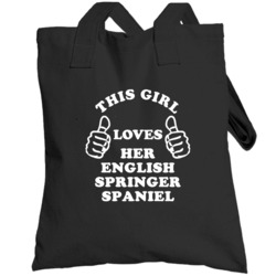 This Girl Loves Her English Springer Spaniel Totebag