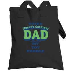 World's Greatest Toy Poodle Dad Totebag