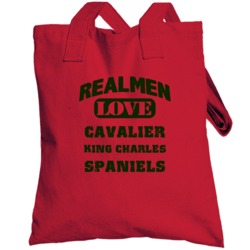 Real Men Love Cavalier King Charles Spaniel Totebag