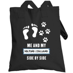 Me And My Volpino Italiano Side By Side Dog Owner Animal Lover Totebag