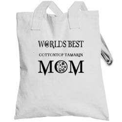 Cottontop Tamarin Worlds Best Mom Animal Totebag