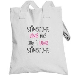 Stingrays Love Me Cute Funny Zoo Animals Totebag