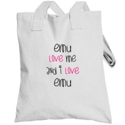 Emu Love Me Cute Funny Zoo Animals Totebag