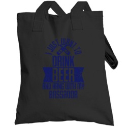 Bassador I Just Want To Drink Beer With My  Pet Lover Men's Totebag