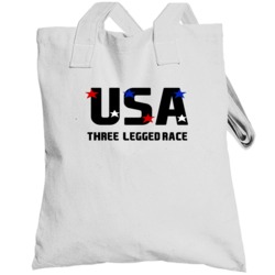 Three-legged Race Usa Hobbies Sports And Activities Totebag