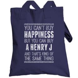 You Can't Buy Happiness Henry J Car Lover Worn Look Totebag