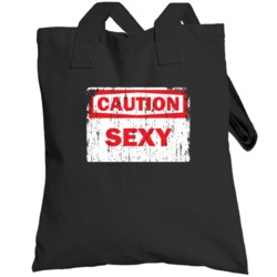 Sexy Caution Adjective Distressed Totebag