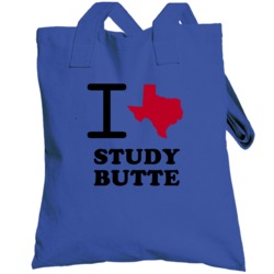 Study Butte Texas I Love Heart State Totebag