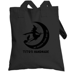 My Broom Runs Off Of Tito's Handmade Halloween Totebag