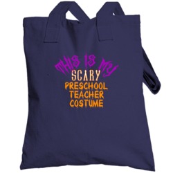 This Is My Scary Preschool Teacher Costume Funny Halloween Totebag