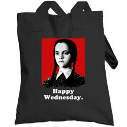 Happy Wednesday Addams Family Quotes Halloween Movie Show Totebag