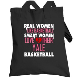 Real Smart Women Love Yale Basketball Fan Totebag