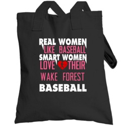 Real Smart Women Love Wake Forest Baseball Fan Totebag